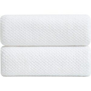 2 Pack - 16"x31" White Hand Towels Set Ultra Soft Cozy Towels